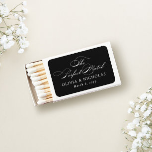 The perfect match elegant wedding favor matchbox