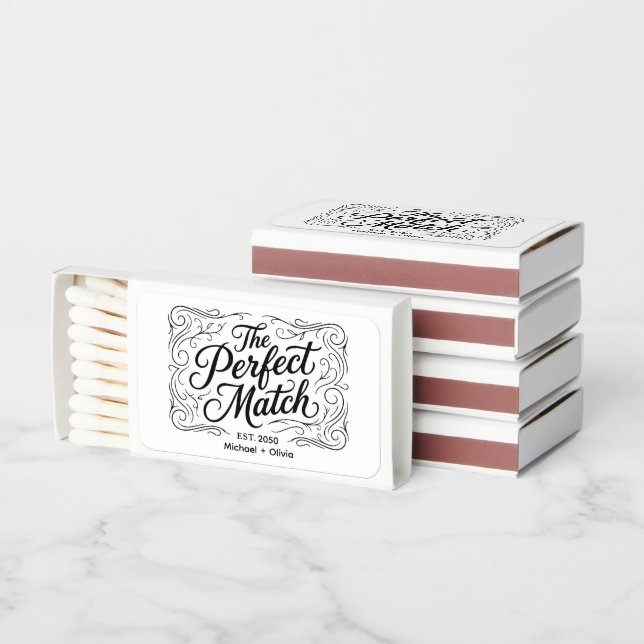 The perfect match elegant wedding favors (Stacked)