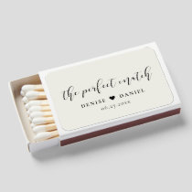 The perfect match Elegant wedding favors matchbox