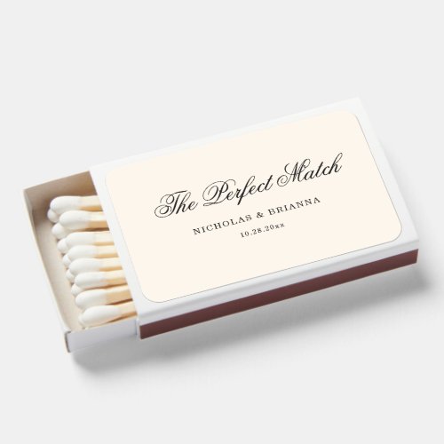 The perfect Match Elegant Wedding Matchbox