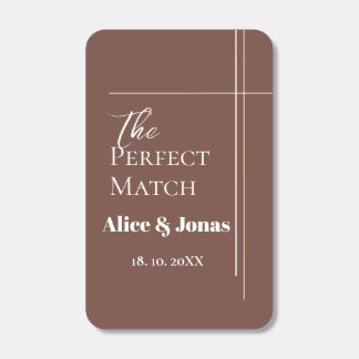 The Perfect Match Elegant Wedding Matchboxes