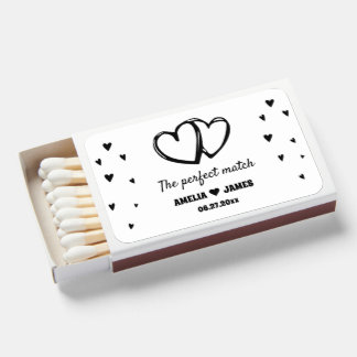 The Perfect Match Elegant White Wedding Favors