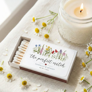 The Perfect Match Elegant Wildflower Wedding Favor
