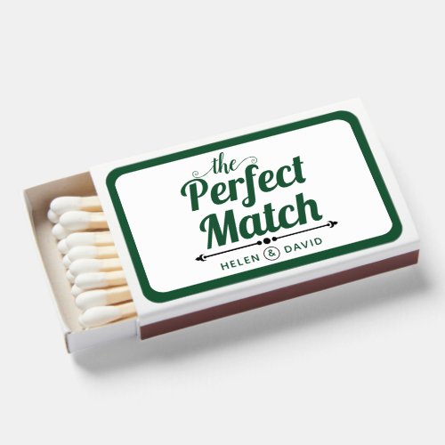 The perfect match emeral green typography wedding