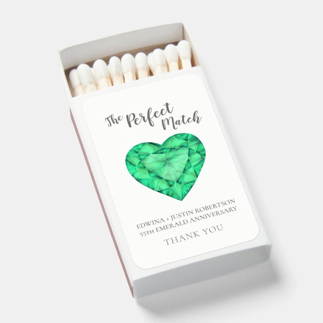 The perfect match emerald heart wedding green (Front Open)