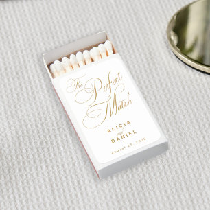 The perfect match engagement wedding favor matches
