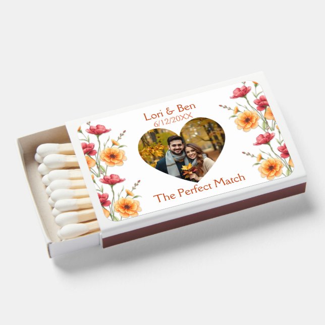 The Perfect Match | Fall Wedding Favor (Front Open)
