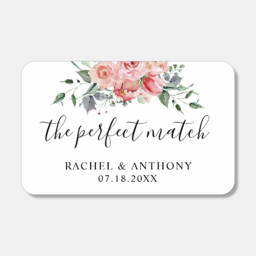 The Perfect Match Floral Pink Wedding Watercolor