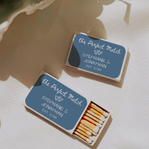 The Perfect Match French Blue Cute Wedding Matches