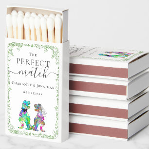The Perfect Match Funny Dinosaur Wedding Custom