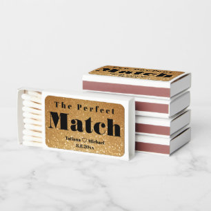 the perfect match gold glitters wedding Matchbox