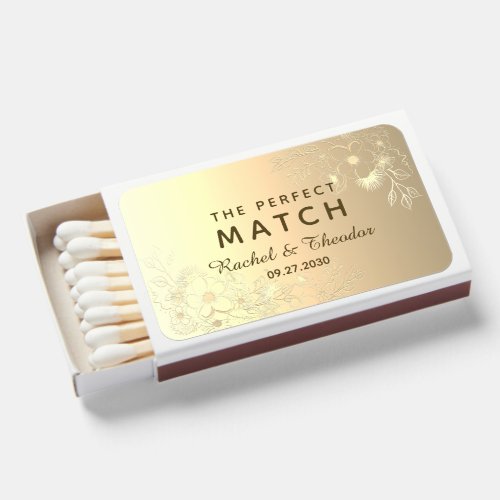 The Perfect Match Gold Wedding Favors