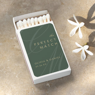 The Perfect Match Green Classic Script monogram