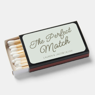 The Perfect Match Green Wedding Matchboxes