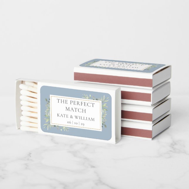 The Perfect Match Greenery Dusty Blue Wedding (Stacked)