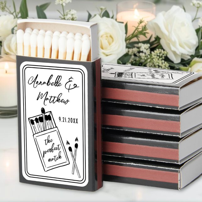 The Perfect Match Hand Drawn Wedding Favor (ThePerfect Match Hand Drawn Wedding Favor)