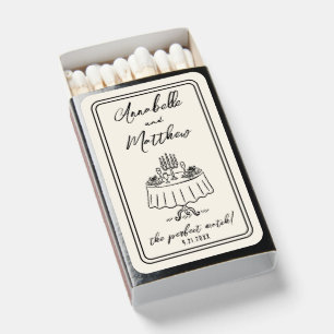 The Perfect Match Hand Drawn Wedding Favor