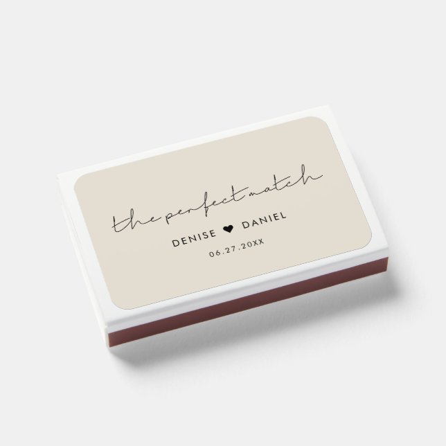 The perfect match Handwritten minimalist wedding (Front Closed)