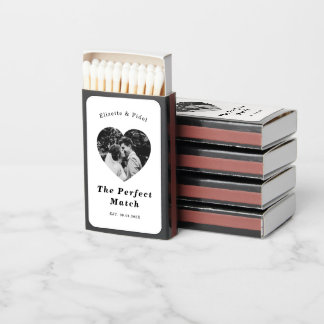 The Perfect Match Heart Wedding Photo Couple