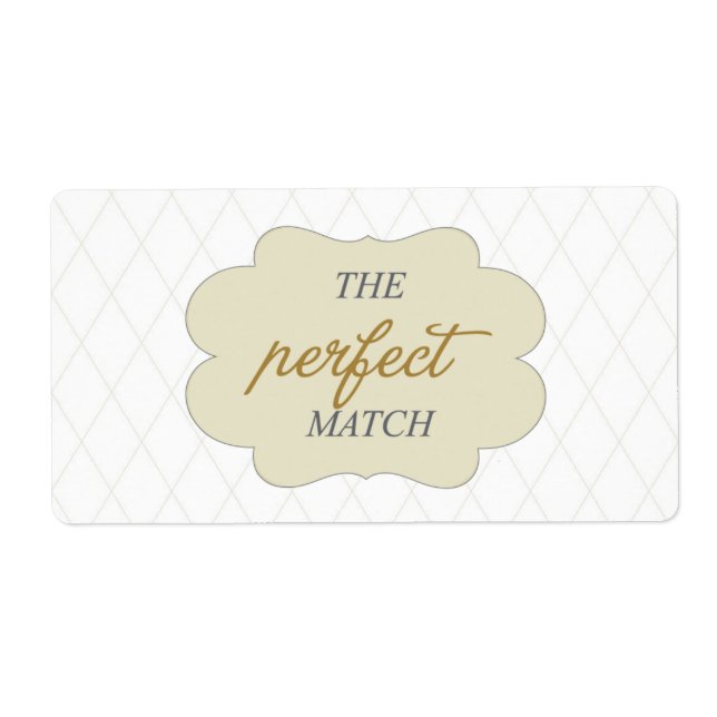 the perfect match label (Front)