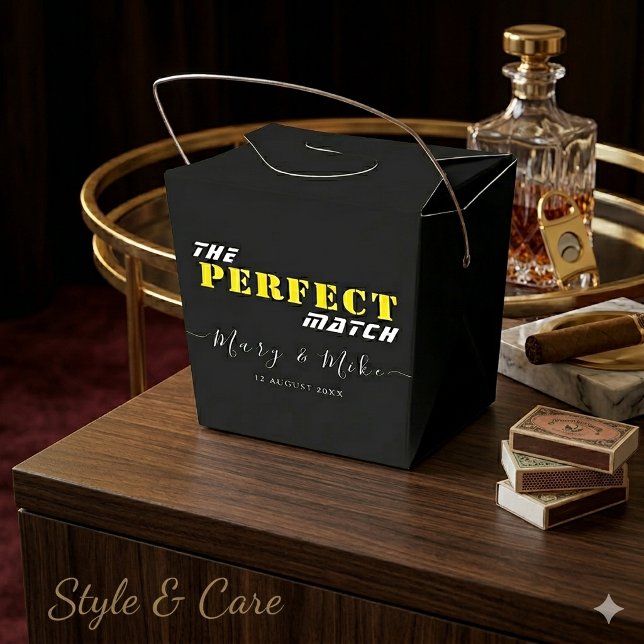 The PERFECT Match -  Large Take Out Favor Box (The PERFECT Match - Large Take Out Favor Box)