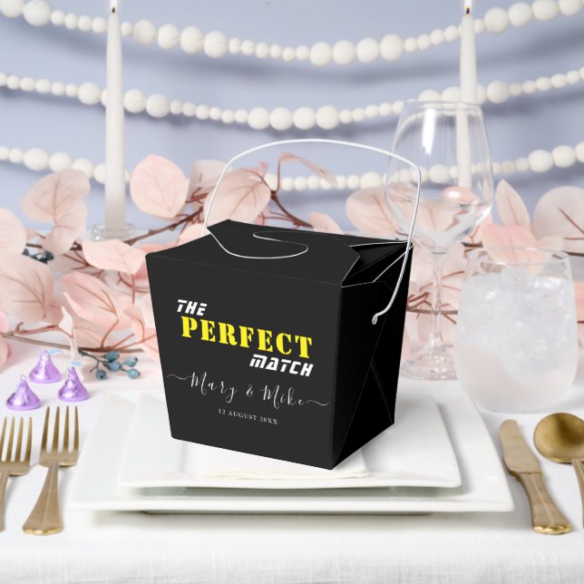 The PERFECT Match -  Large Take Out Favor Box (Wedding)