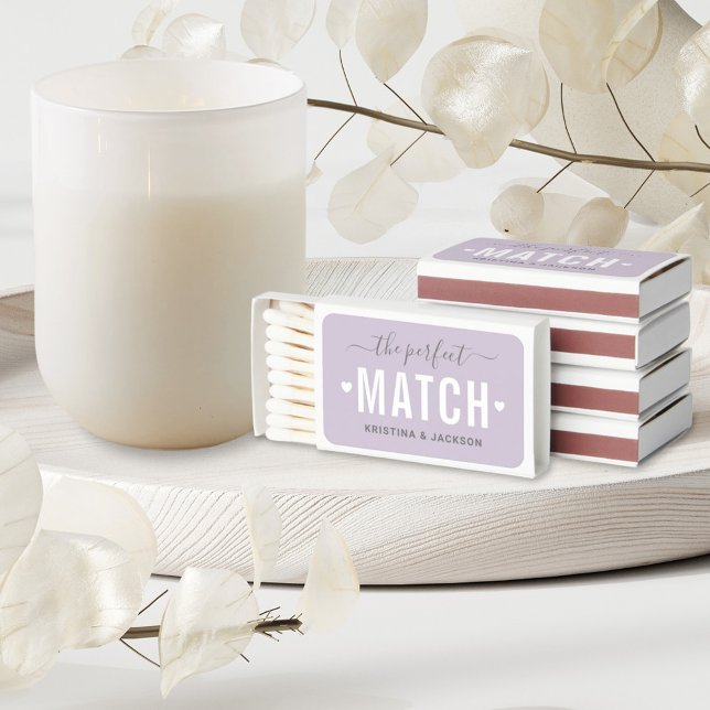 The Perfect Match Lavender Purple Wedding Favors (Creator Uploaded)