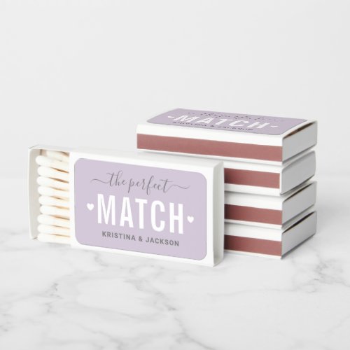 The Perfect Match Lavender Purple Wedding Favors