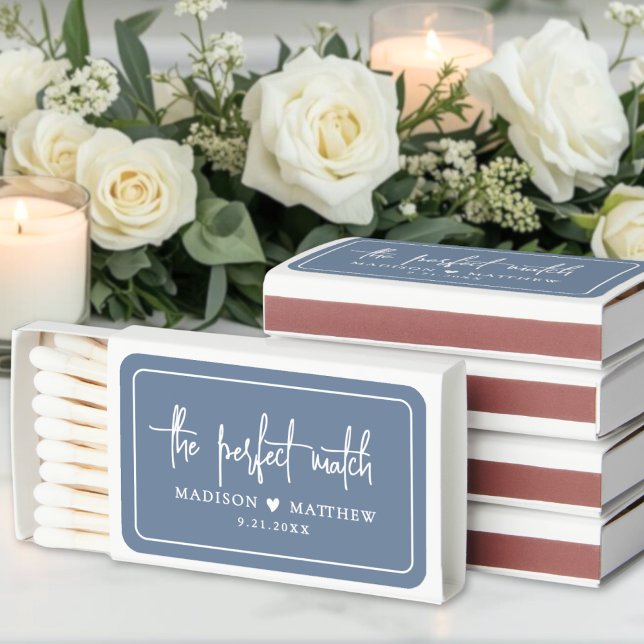 The Perfect Match Light Blue Wedding Matchbox (The Perfect Match Light Blue Wedding Matchbox)