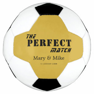 The PERFECT Match M Gold Style Couple Soccer Ball