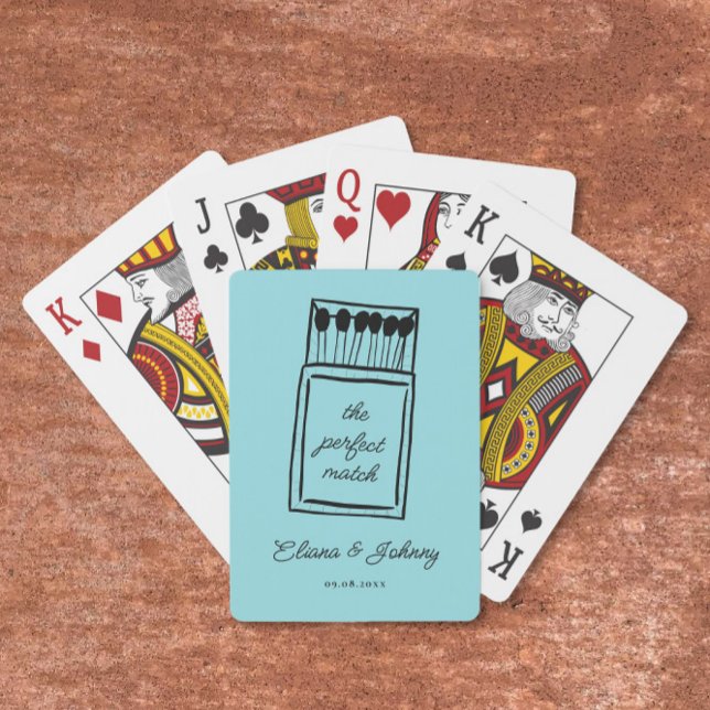 The Perfect Match Matchbook Wedding Welcome Poker Cards (Creator Uploaded)