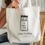 The Perfect Match Matchbook Wedding Welcome Tote Bag<br><div class="desc">A whimsical hand drawn doodle of a book of matches makes an adorable welcome bag your guests will love.</div>