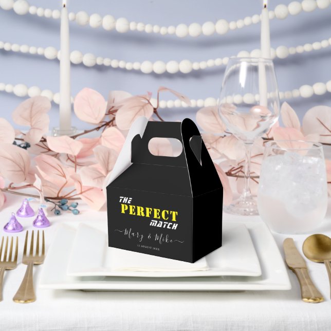 The PERFECT Match - Medium Gable Favor Box (Wedding)