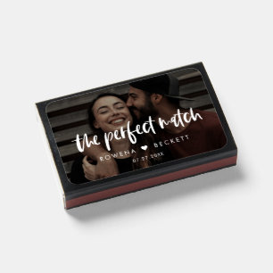 The perfect match Modern elegant photo matchboxes