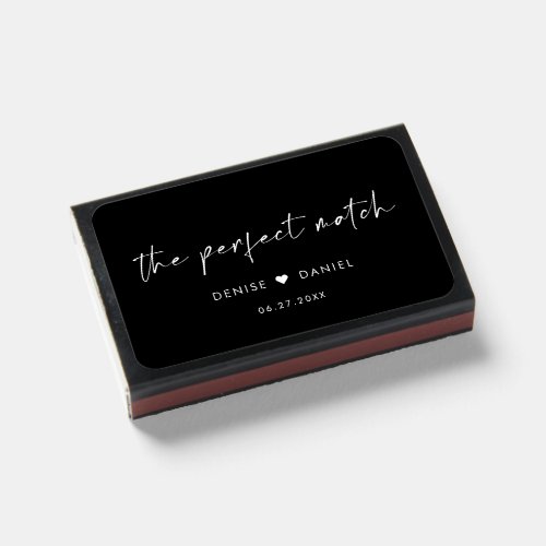 The perfect match Modern wedding matchboxes