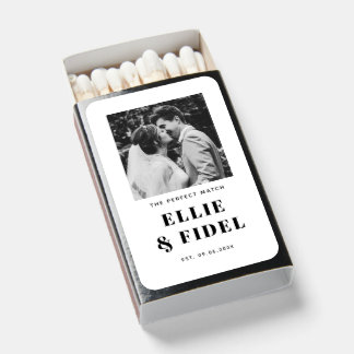The Perfect Match Modern Wedding Photo Couple