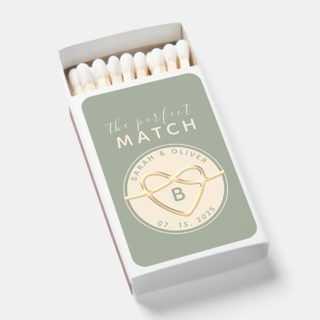 The Perfect Match Monogram Wedding Favors (Front Open)