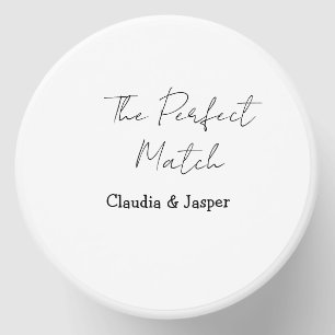 The perfect match name simple couple wedding mini candle favors