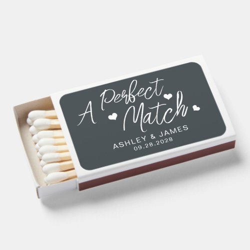 The Perfect Match Names Date Wedding Favor