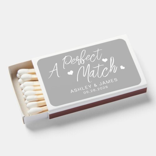 The Perfect Match Names Date Wedding Favor