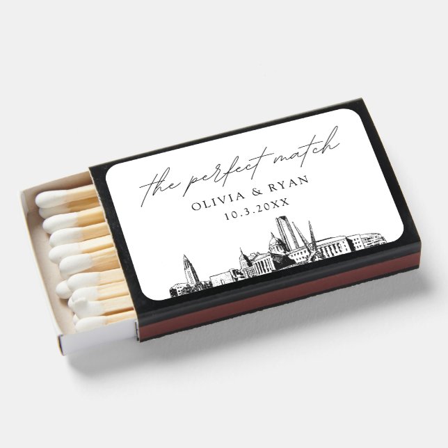 The Perfect Match Oklahoma City Matchbox (Front Open)