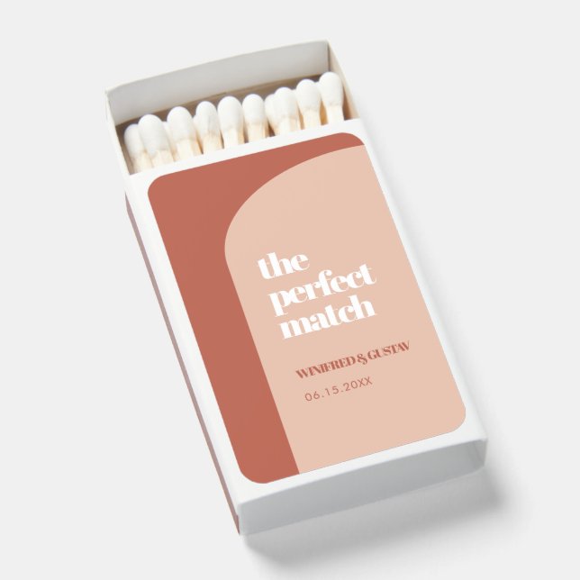 The perfect match Peach terracotta arch matchboxes (Front Open)
