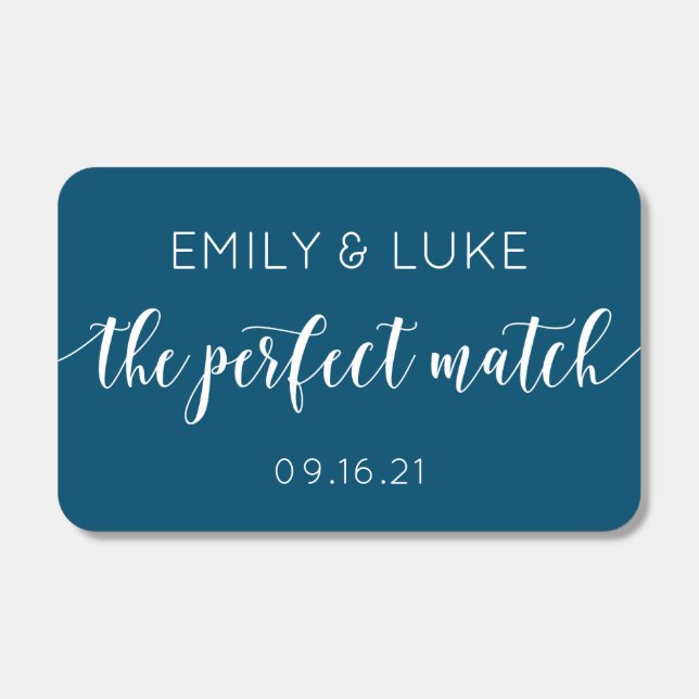 The Perfect Match Personalized Wedding Matches (Front)