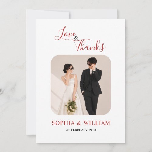 The Perfect Match Personalized Wedding Thank You Card