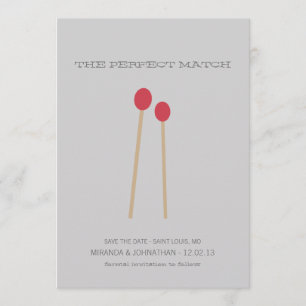 The Perfect Match Photo Save The Date Invites