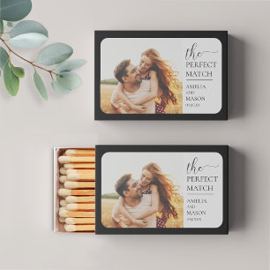 The Perfect Match Photo Wedding Favor Matchbox