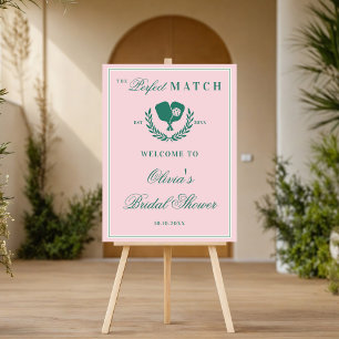 The Perfect Match Pickleball Club Bridal Shower Foam Board
