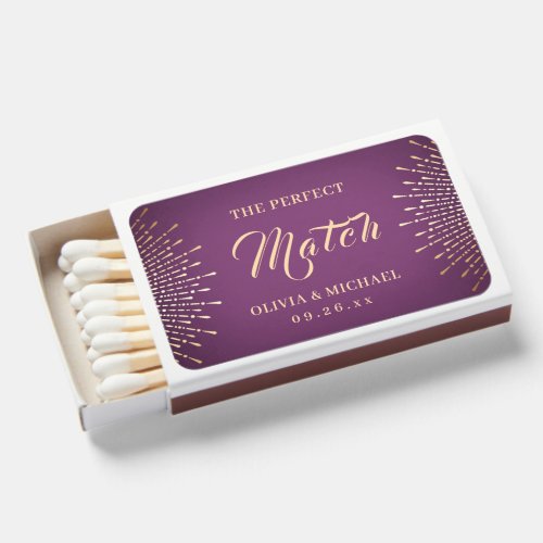 The perfect match purple glam deco wedding favor