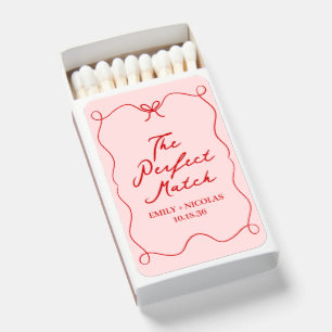 The Perfect Match Red & Pink Whimsical Matchboxes