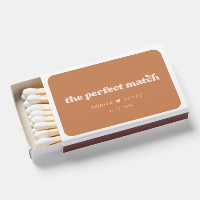 The perfect match retro brown sugar matchbox (Front Open)